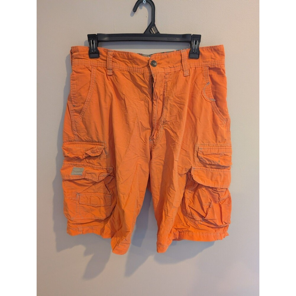 Urban Pipeline Men 34 Cargo Shorts Orange Hiking Skater Paratrooper Military